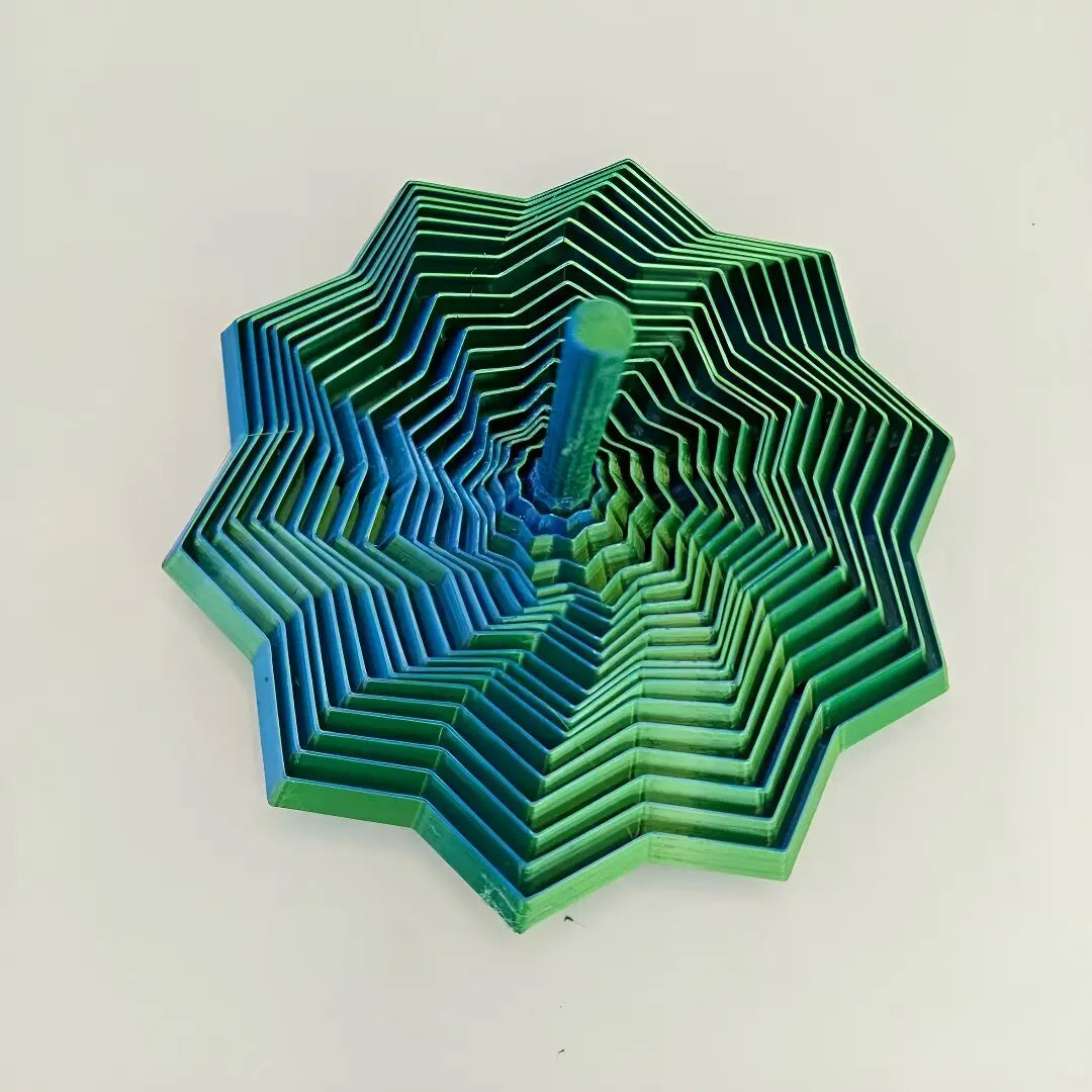 (Time-Limited Event, Buy One Get One Free, Any Size Purchase Gets a Small One Free) 3D Printed Visual Illusion Foldable Puzzle Toy Polyhedron Carrot Tower Stress Relief Spiral Kinetic Sculpture Stackable Decoration