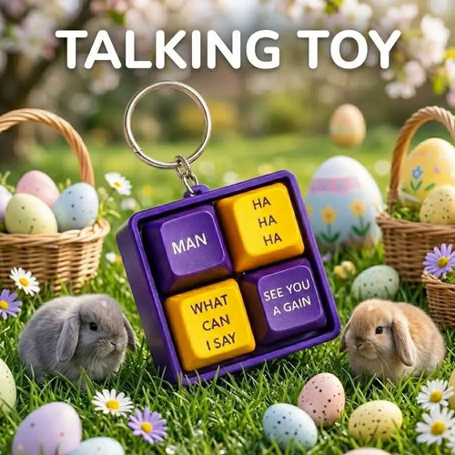 "What Can I Say" Talking Keycap Keychain – Fun 4-Key Stress Relief Sound Toy, Mamba Theme Collectible, Perfect Easter Basket Stuffer