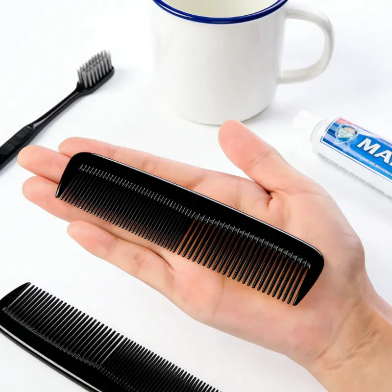 12 Pcs/Set Mini Black Hair Comb,Comb Set, Portable Plastic Comb,Detangling Comb,Teasing and Styling,Fine Tooth Comb,Durable,Flexible,Anti-Static,Salon/Hotel/Pocket Use,Travelcomb,Saloncomb,Pocket Size Comb,Bulk Combs,Tiktokmademebuyit